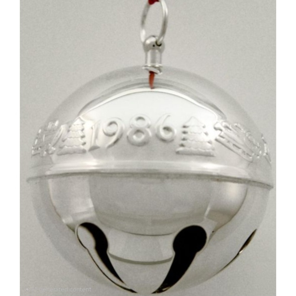 Wallace Silversmiths‎ 1986 Sleigh Bell Christmas Ornament Silver Plate Vintage